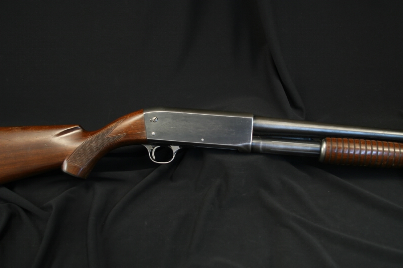 12 Ga. Ithaca Model 37 Pump Action Shotgun Roll Engraved Mfd 1949 C&amp;R Ok  For Sale at GunAuction.com - 10436897