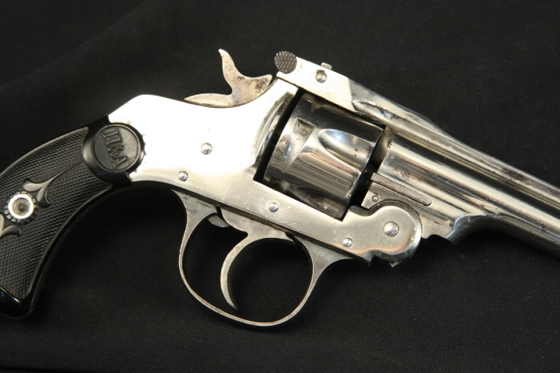 Nickel Hopkins & Allen Arms Co Top Break Double Action Revolver .32 S&W ...