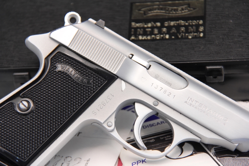 Walther Ppk/S .22 Lr Semi Auto Pistol Electroless Nickel , In The Box ...