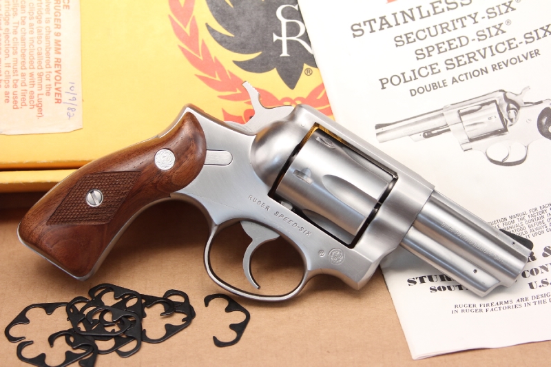 Stainless Ruger Speed Six 9mm Double Action Revolver - In The Box For ...