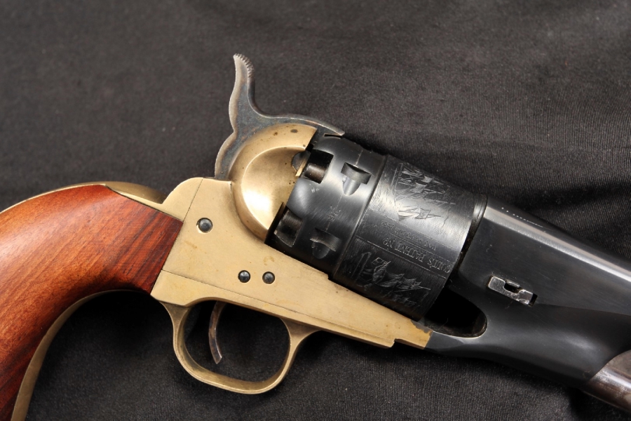Italian Made Brass Frame Colt 1860 Repro .44 Percussion Single Action ...