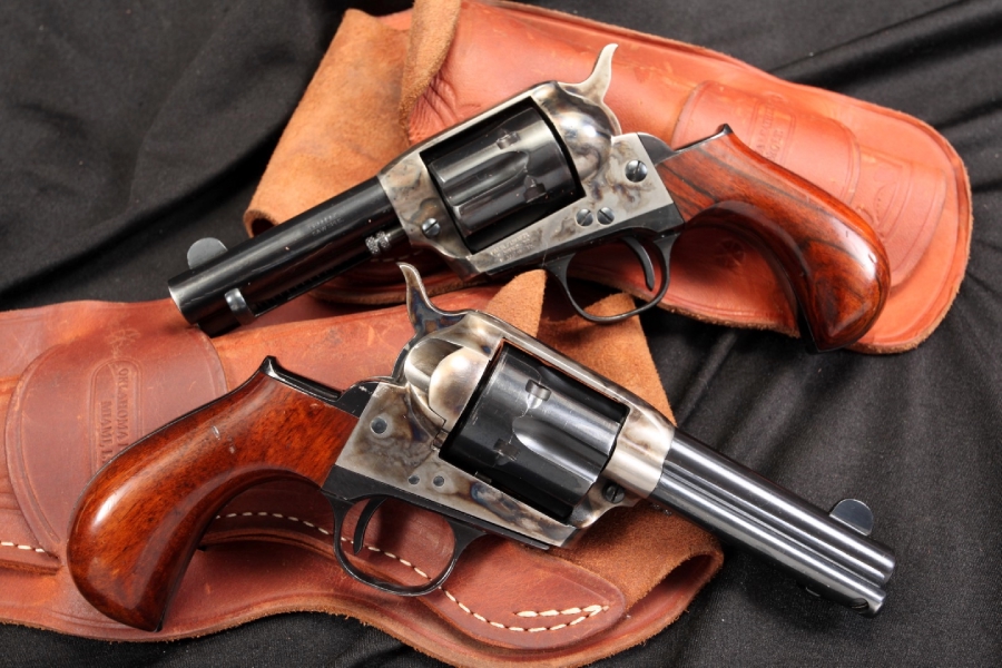 Matched Pair 38 Special Uberti Birds Head Stallion Single Action 