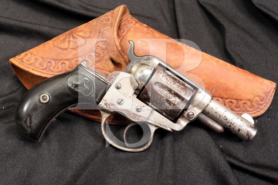 Colt Model 1877 Lightning 38 Storekeepers Da Revolver And Holster 1880 Antique For Sale At 8511