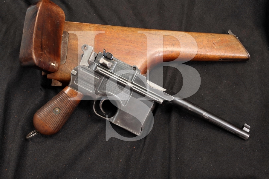 Mauser C96 Broomhandle 1896 Pre War Semi Auto Pistol And Shoulder Stock Candr Ok For Sale At 9490