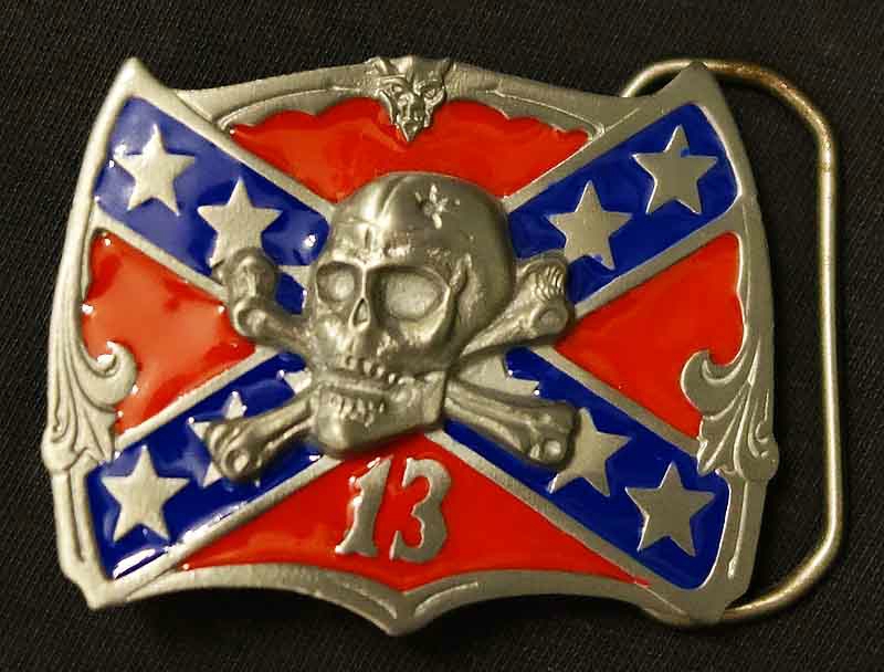 Confederate Flag belt buckle - Rebel 13