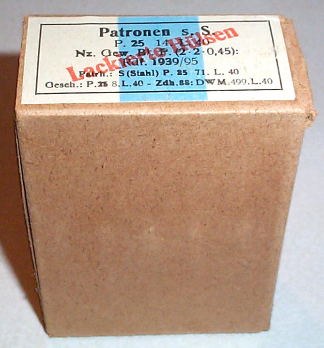 Box of WW2 German K98 Mauser 8mm Ammo 1940