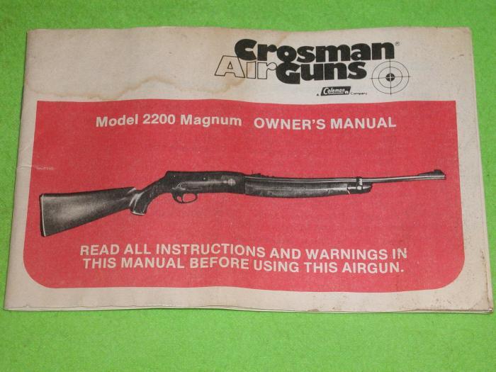 Crosman M 2200 Magnum Owners Manual For Sale at 9777496