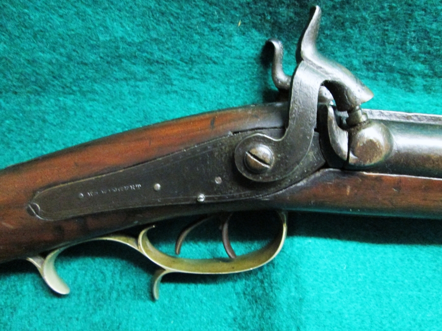 Wm. Wingert Made In Detroit Mid 1800`S Double Rifle .45 Cal. W/32