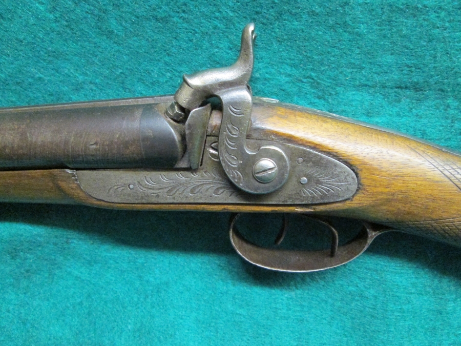 Belgium Made Mid 1800s Side By Side Muzzle Loader W/Damascus Barrels ...