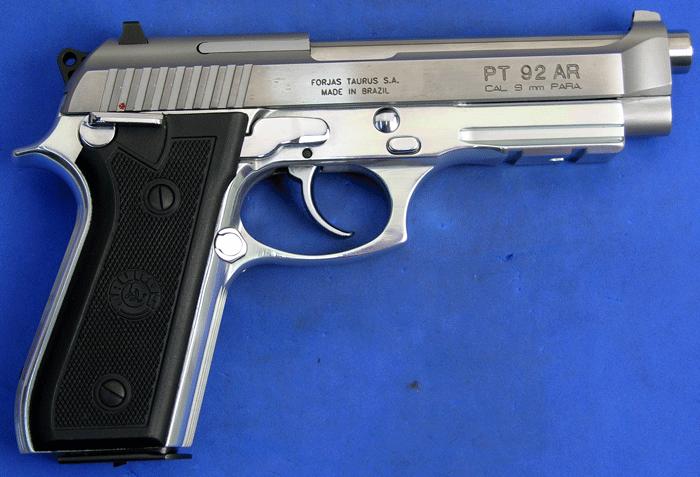 Taurus Pt 92 Ar 9mm Semi Auto Pistol-Stainless For Sale at GunAuction ...