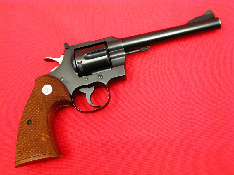Colt Model Three-Fifty-Seven .357 Mag...6-Inch, Target Hammer/Stocks...Mfd  1959 For Sale at GunAuction.com - 10683598