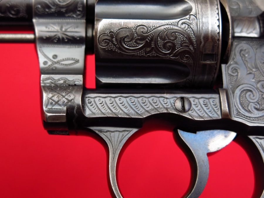 Colt New Service .45 Colt Factory Engraved & Ivory...Sn#851, Mfd 1899 ...