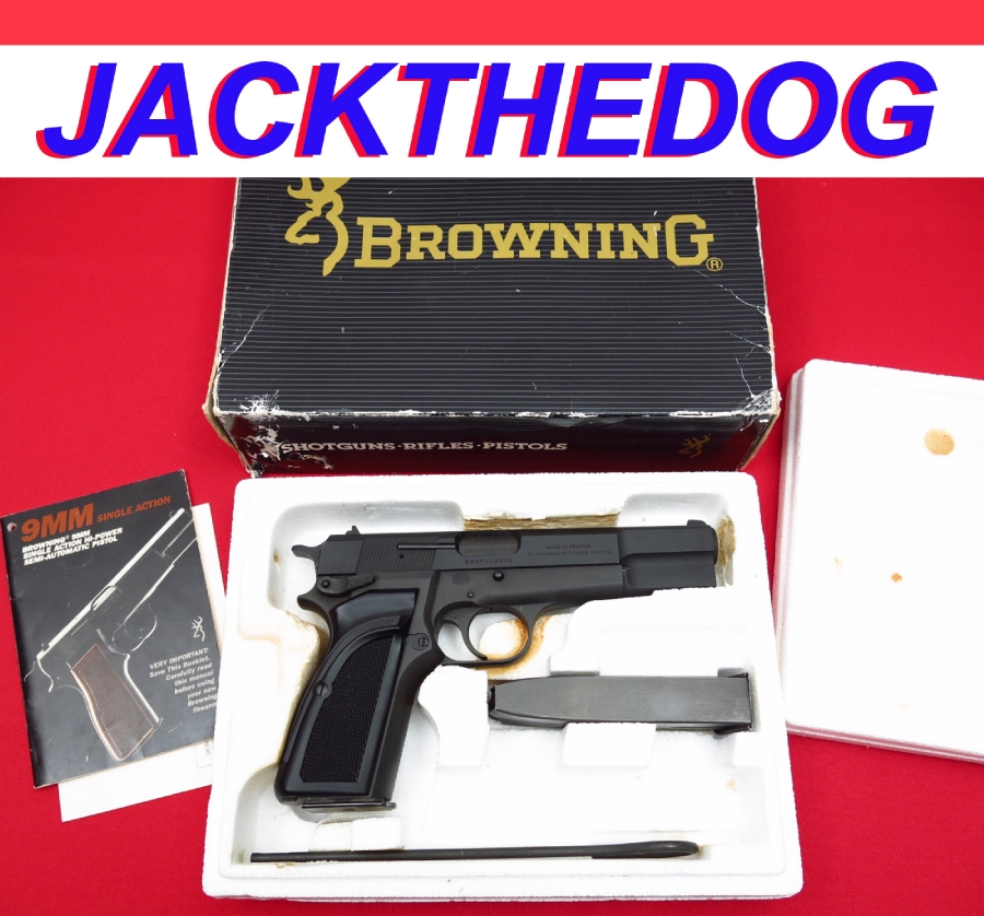 Browning HiPower Mk Ii 9mm Parkerized, AmbiSafety...Mfd 1985...As New In Box For Sale at Browning HiPower Mk Ii 9mm Parkerized, AmbiSafety...Mfd 1985...As New In Box For Sale at