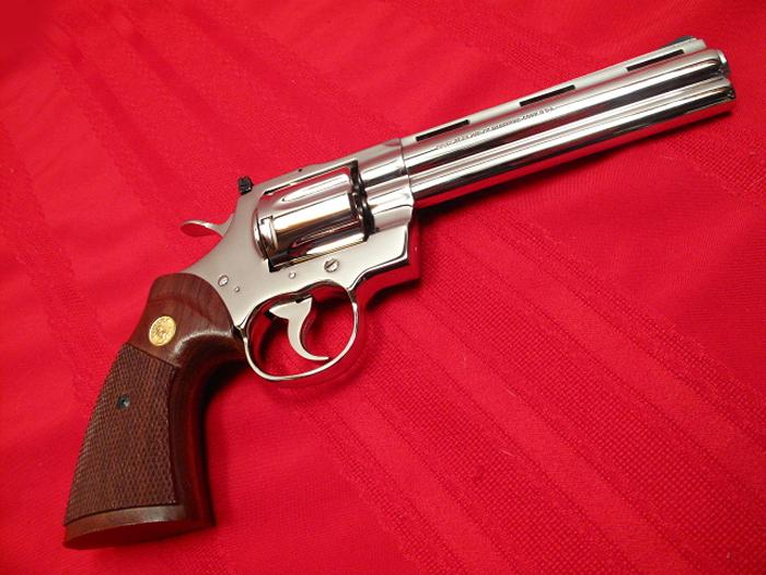 Colt - Python .357 Magnum 6-inch, Nickel.gorgeous Mint Gun.in Box 