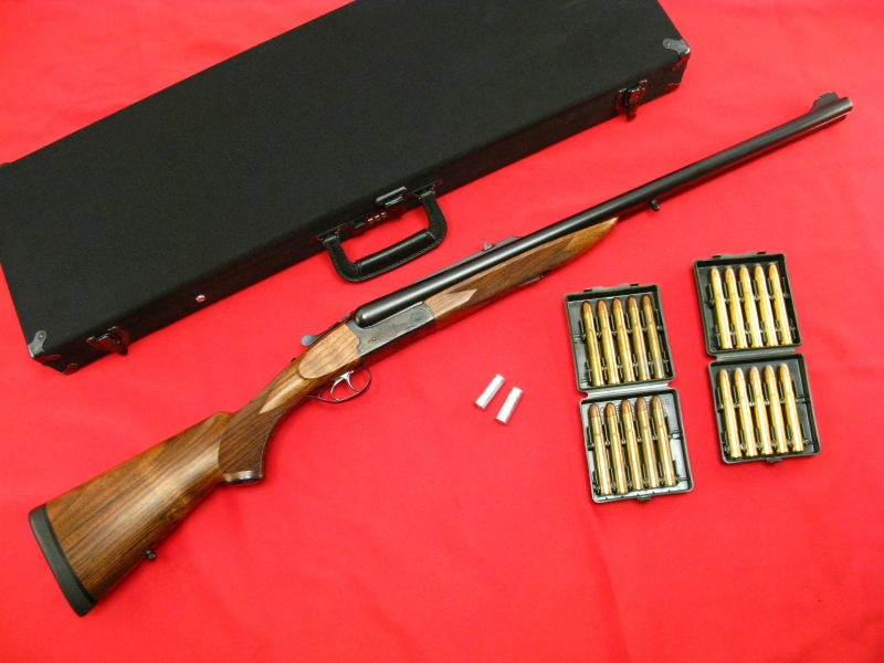 B. Searcy & Co Double Rifle .470 Nitro Express...Excellent In Case...No ...