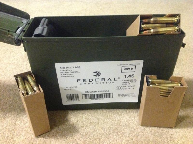 5.56x45 Fmj Green Tip Ar15 Ammo 420 Rounds In Box For Sale at