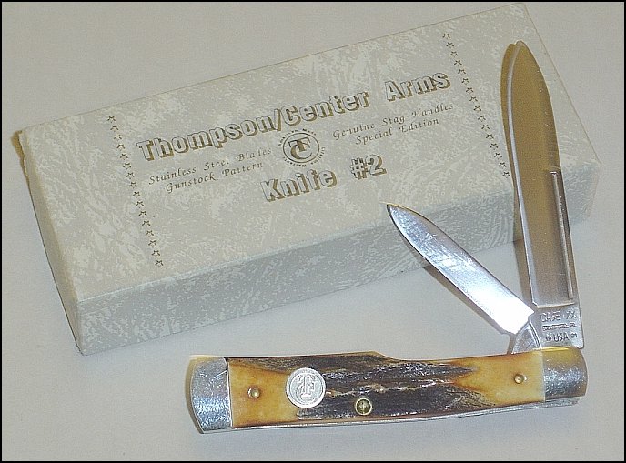 Parker & W.R. Case & Sons Thompson/Center Arms Numbered Damascus Knives
