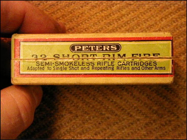 Antique Box Of Peters .32 Short Rimfire Ammo For Sale at GunAuction.com ...