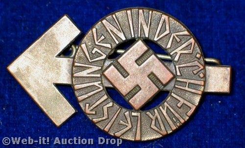 Original Wwii German Nazi Hitler Youth Medal/Pin For Sale at GunAuction ...