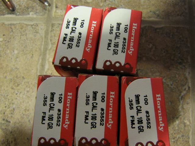 Hornady 9mm bullets #3552 100grn FMJ 500+500 cases - Picture 2