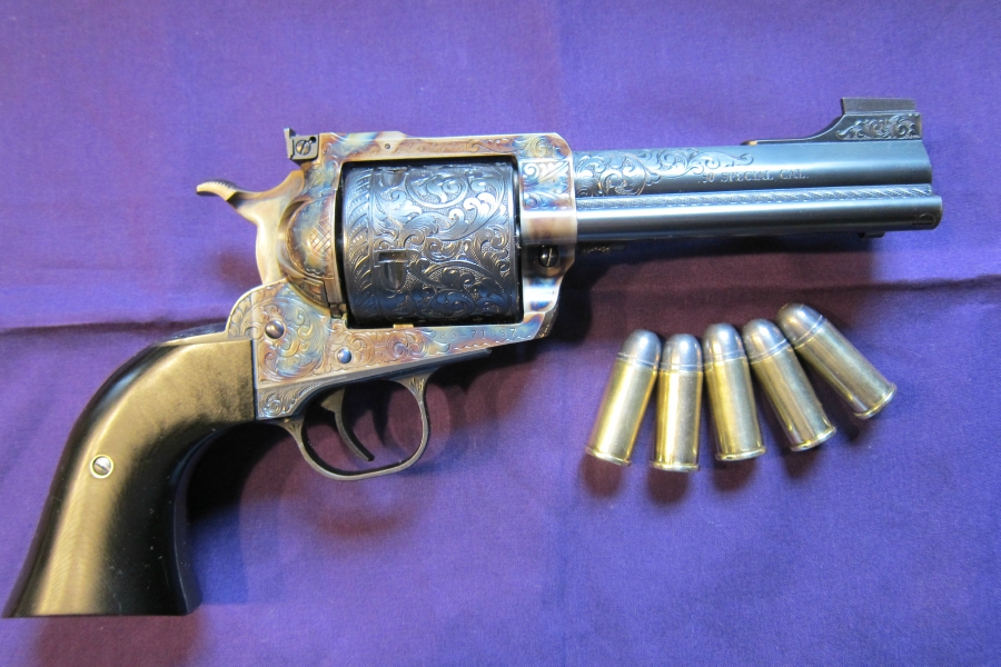 Bowen Classic Arms Engraved Ruger Rust Blued Revolver For Sale At