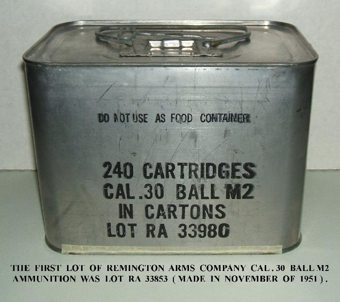 Can Of 240 Cartridges Cal. .30 M2 Ball Ra 1951 For Sale At Gunauction 