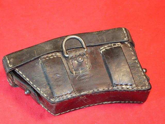 Austrian 11mm Mannlicher Leather Ammo Pouch 1916 For Sale at GunAuction ...